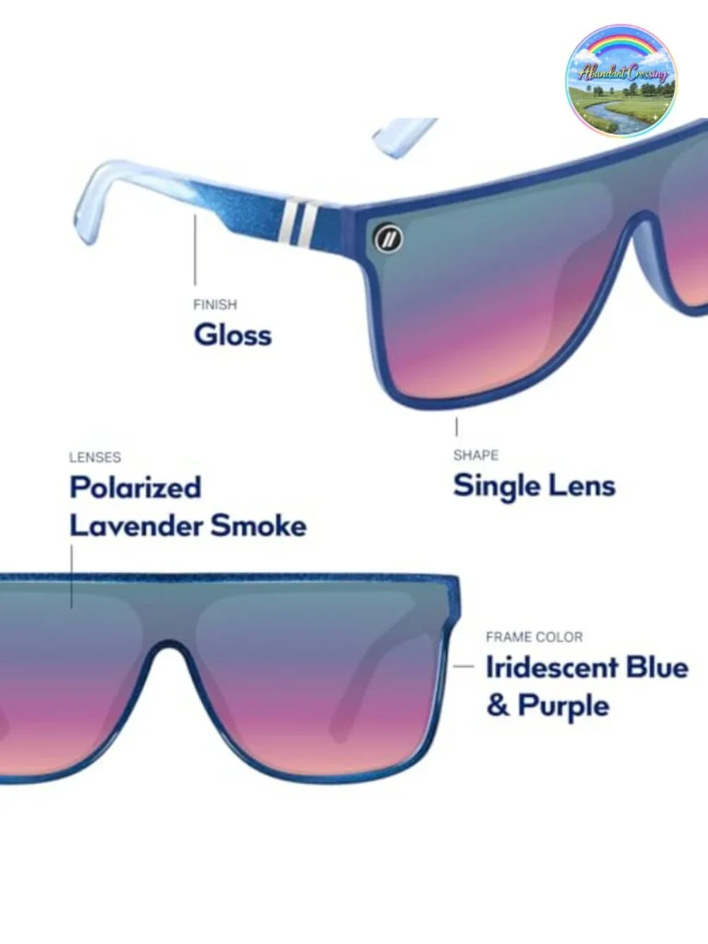 Polarized Shield Sunglasses with Flat-Top Design, UV Protection, Unisex